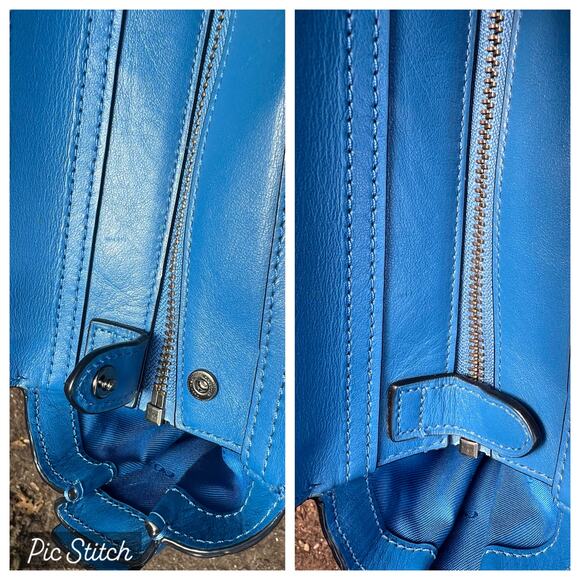 RARE $695 COACH Swagger 27 embellished Canyon Quilt leather w/COA & Dustbag - Picture 8 of 17